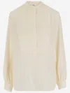 Chloé Silk Shirt With Mandarin Collar