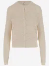 Chloé Twin Set In Cotton And Silk Knit In Yellow