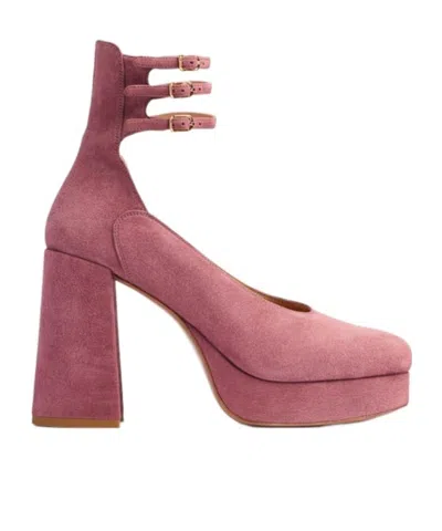 Chloé 110mm Loti Suede Pumps In Pink