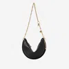 Chloé Icons Crescent-shaped Chain Shoulder Bag In Black