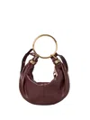 Chloé Small Bracelet Hobo Bag In Burgundy