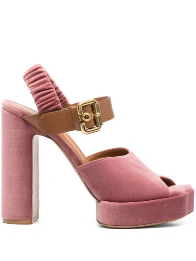 Chloé 130mm Paddington Sandals In Pink