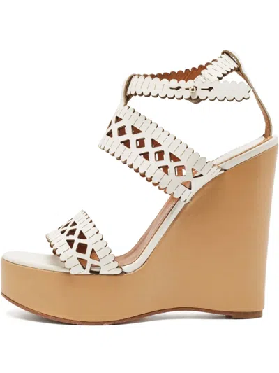 Pre-owned Chloé 140mm Laser-cut Wedge Sandals