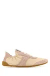 Chloé Kick Beige Sneaker With Side Lettering Logo And Elasticated Details In Fabric Woman In Multi