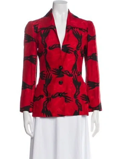 Pre-owned Chloé 1980's Silk Blazer In Multi