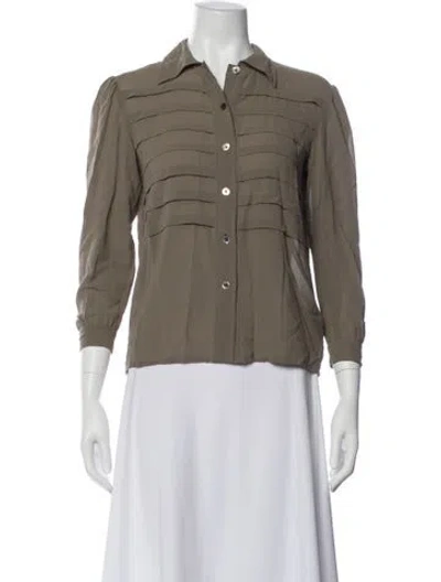 Pre-owned Chloé 1990's Silk Blouse In Neutral