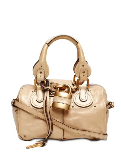 Pre-owned Chloé 2000-2010 Paddington 2way Bag In Neutrals