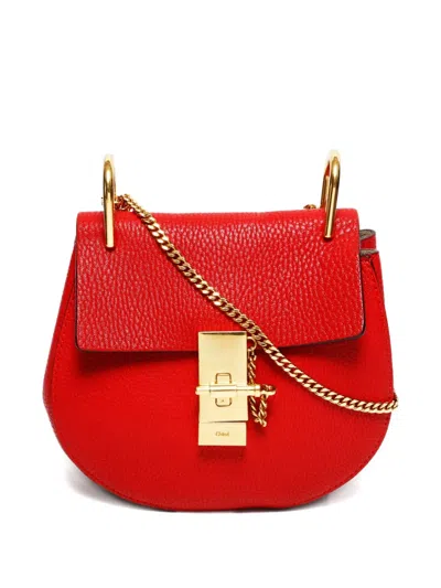 Pre-owned Chloé 2000-2020 Mini Drew Cross-body Bag In Red