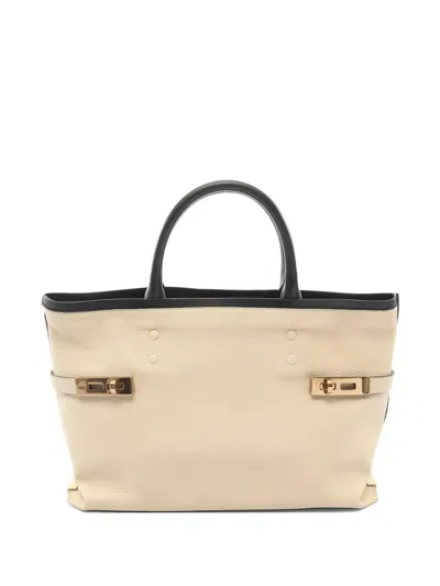 Pre-owned Chloé 2000s Charlote Tote Bag In Neutral