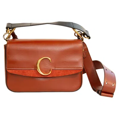 Pre-owned Chloé 2000s Chloe C Bag Sepia Brown Convertible Bag