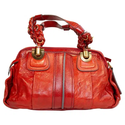 Pre-owned Chloé 2000s Chloe Heloise Red Leather Shoulder Bag