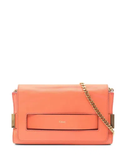 Pre-owned Chloé 2000s Elle Cross Body Bag In Orange