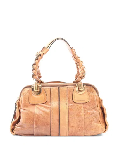 Pre-owned Chloé 2000s Eloise Braided Handbag In Brown