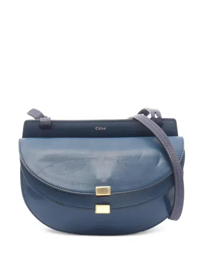 Pre-owned Chloé 2000s Georgia Shoulder Bag In Blue