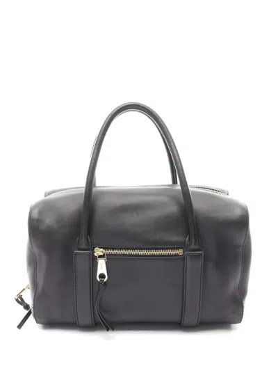 Pre-owned Chloé 2000s Mini Boston Leather Tote Bag In Black