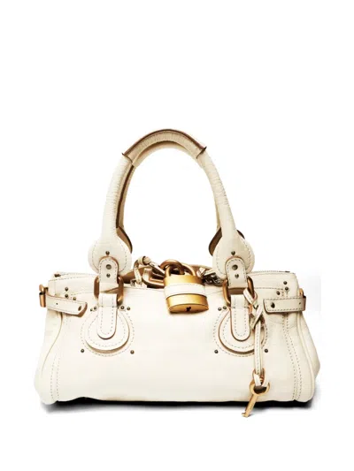 Pre-owned Chloé 2000s Paddington Tote Bag In Neutral