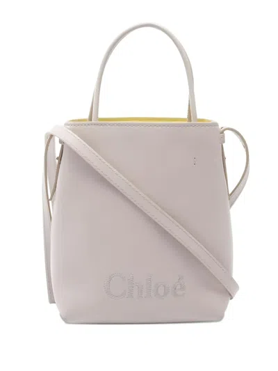 Pre-owned Chloé 2000s Sense Micro Tote Bag In Neutral