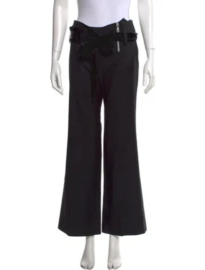 Pre-owned Chloé 2001 Wide Leg Pants In Black