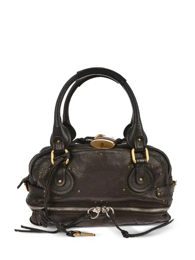Pre-owned Chloé 2007 Paddington Top-handle Leather Handbag In Brown