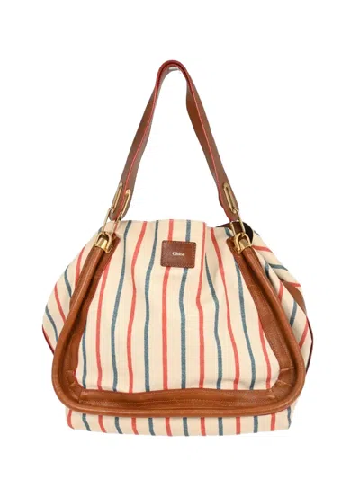 Pre-owned Chloé 2009 Paraty Tote Bag In White