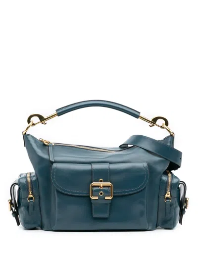 Pre-owned Chloé 2010-2025 Shiny Leather Camera Bag Satchel In Blue