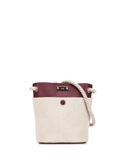 Pre-owned Chloé 2010-2025 Small Canvas Key Bucket Bag In Red