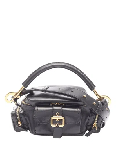 Pre-owned Chloé 2010-2025 Small Leather Camera Bag Handbag In Black
