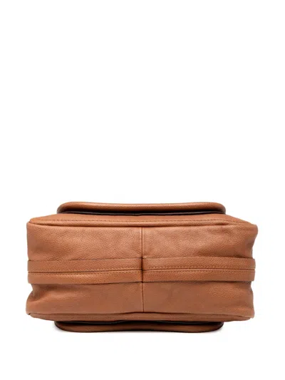 Pre-owned Chloé 2010-2025 Small Pebbled Calfskin Paraty Satchel In Brown