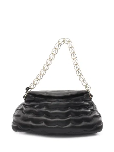 Pre-owned Chloé 2010-2026 Medium Quilted Calfskin Juana Shoulder Bag In Black