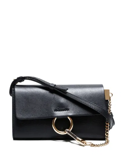 Pre-owned Chloé 2010 Faye Leather Shoulder Bag In Black
