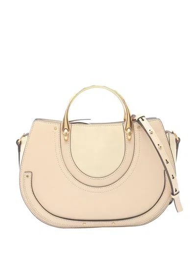 Pre-owned Chloé 2010-2026 Pixie Satchel In Neutral