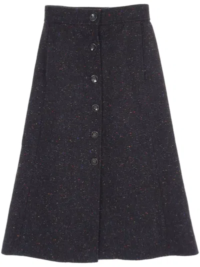 Pre-owned Chloé 2010s Button-down Skirt In Black