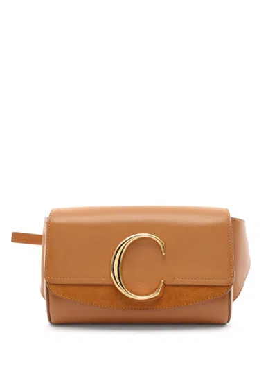 Pre-owned Chloé 2010s C Belt Bag In Brown