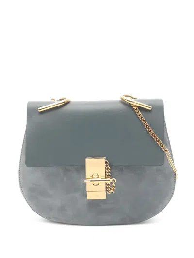 Pre-owned Chloé 2010s Drew Drew Chain-strap Leather Shoulder Bag In Blue