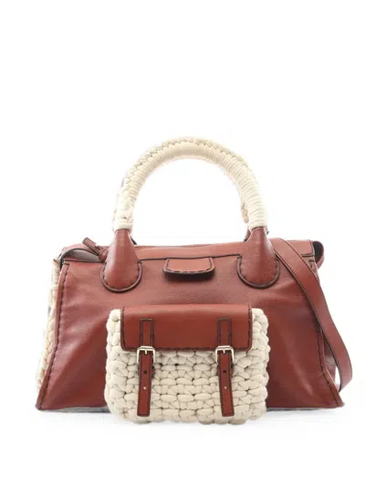 Pre-owned Chloé 2010s Edith 2-way Leather Handbag In Brown