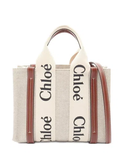 Pre-owned Chloé 2010s Small Woody Handbag In Neutral
