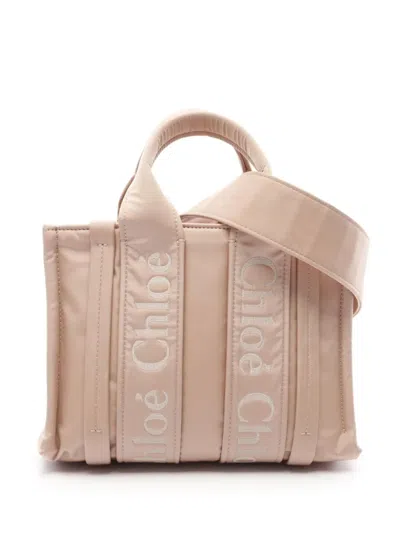 Pre-owned Chloé 2010s Small Woody Two-way Handbag In 粉色