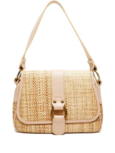 Pre-owned Chloé 2010s Straw Shoulder Bag In Neutral