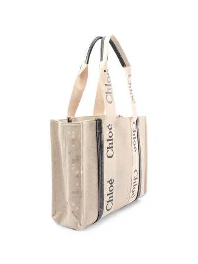 Pre-owned Chloé 2010s Woody Tote Bag In Neutral