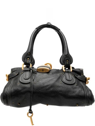Pre-owned Chloé 2011 Leather Paddington Handbag In Black