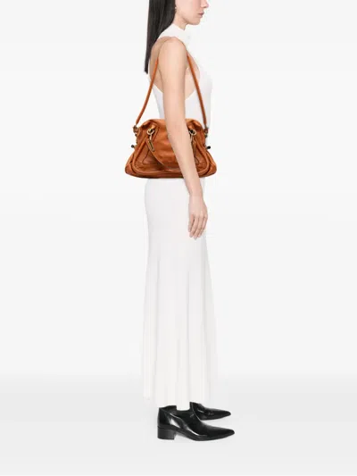 Pre-owned Chloé 2011 Medium Leather Paraty Satchel In Brown