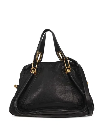 Pre-owned Chloé 2011 Paraty Leather Tote Bag In Black