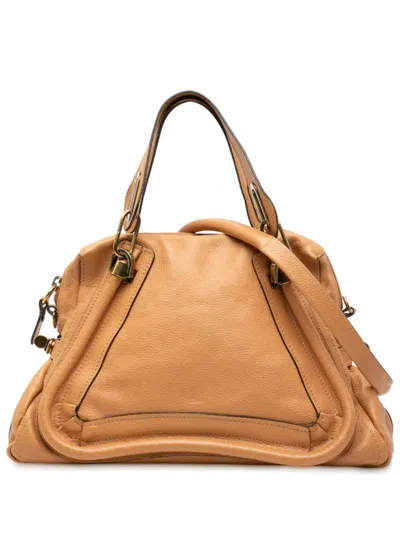 Pre-owned Chloé 2012 Medium Leather Paraty Satchel In Brown