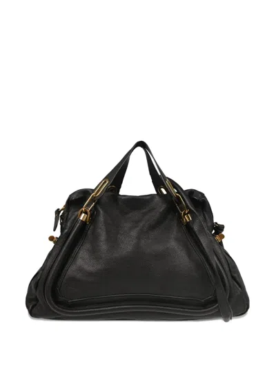 Pre-owned Chloé 2012 Parary Leather Handbag In Black