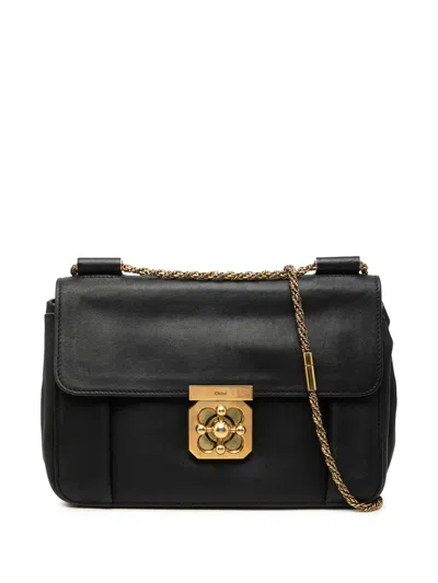 Pre-owned Chloé 2013 Medium Leather Elsie Crossbody Bag In Black