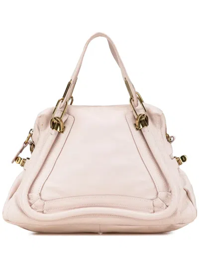 Pre-owned Chloé 2013 Medium Leather Paraty Satchel In Pink