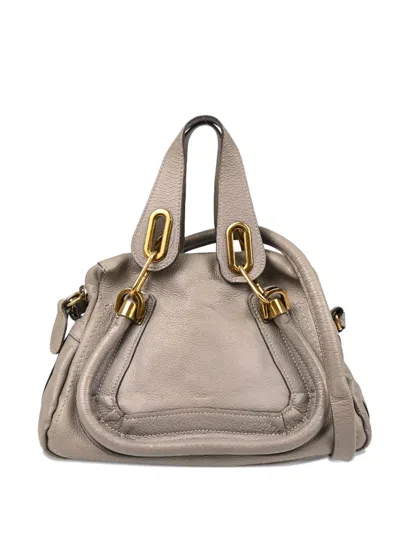 Pre-owned Chloé 2013 Parary Leather Handbag In Gray