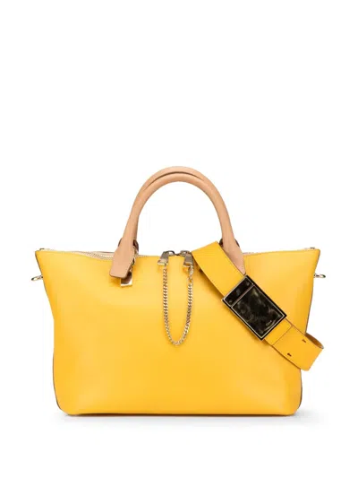Pre-owned Chloé 2014 Medium Leather Baylee Satchel In 褐色
