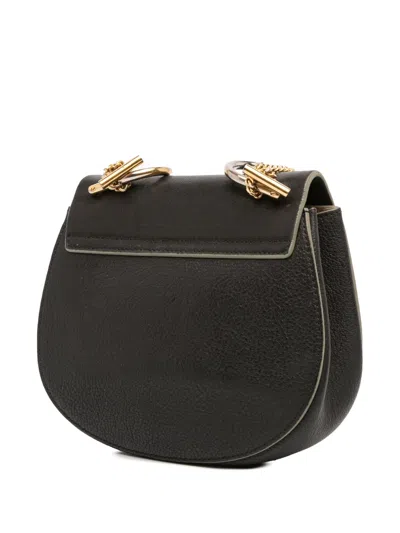 Pre-owned Chloé 2014 Mini Leather Drew Crossbody Bag In Black