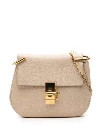 Pre-owned Chloé 2015 Small Leather Drew Crossbody Bag In Brown